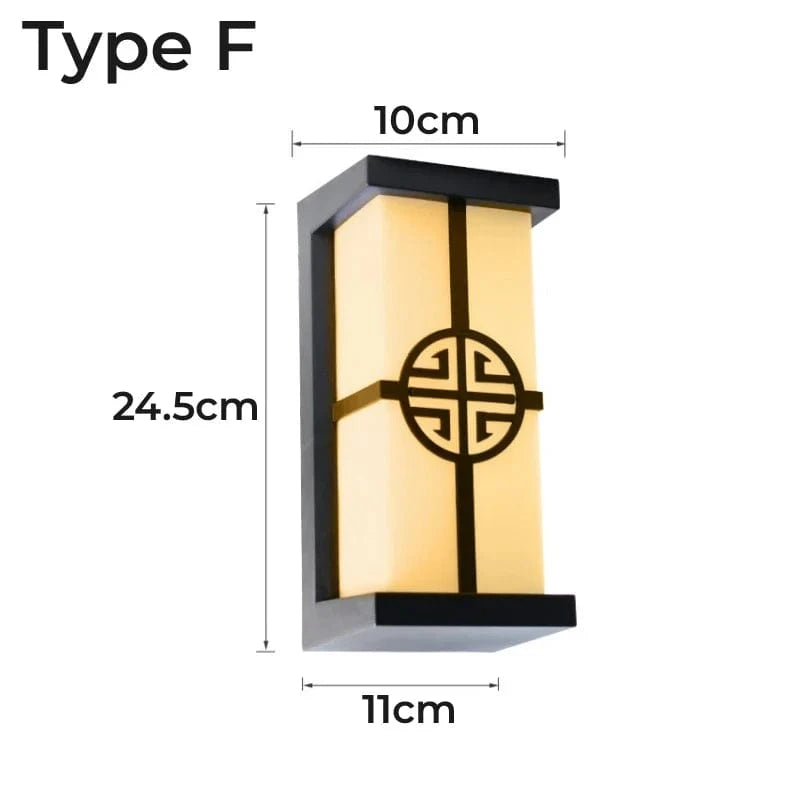 Applique murale LED d'extérieur en plastique/aluminium, étanche IP65 pour porte d'entrée, jardin, patio, terrasse et maison | Marco Lucetti Blanc chaud 3000K / F18W / Coque en plastique