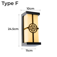 Applique murale LED d'extérieur en plastique/aluminium, étanche IP65 pour porte d'entrée, jardin, patio, terrasse et maison | Marco Lucetti Blanc chaud 3000K / F18W / Coque en plastique