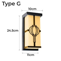 Applique murale LED d'extérieur en plastique/aluminium, étanche IP65 pour porte d'entrée, jardin, patio, terrasse et maison | Marco Lucetti Blanc chaud 3000K / G18W / Coque en plastique