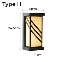 Applique murale LED d'extérieur en plastique/aluminium, étanche IP65 pour porte d'entrée, jardin, patio, terrasse et maison | Marco Lucetti Blanc chaud 3000K / H 18W / Coque en plastique