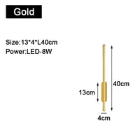 Applique murale LED d'intérieur Gold & Black | Marco Lucetti A Or 40cm 8w / Blanc chaud