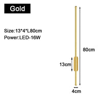 Applique murale LED d'intérieur Gold & Black | Marco Lucetti A Or 80cm 16w / Blanc chaud