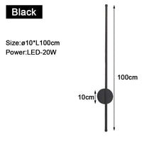 Applique murale LED d'intérieur Gold & Black | Marco Lucetti B Noir 100cm 20w / Blanc chaud