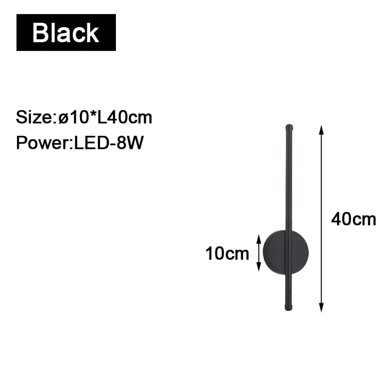 Applique murale LED d'intérieur Gold & Black | Marco Lucetti B Noir 40cm 8w / Blanc chaud