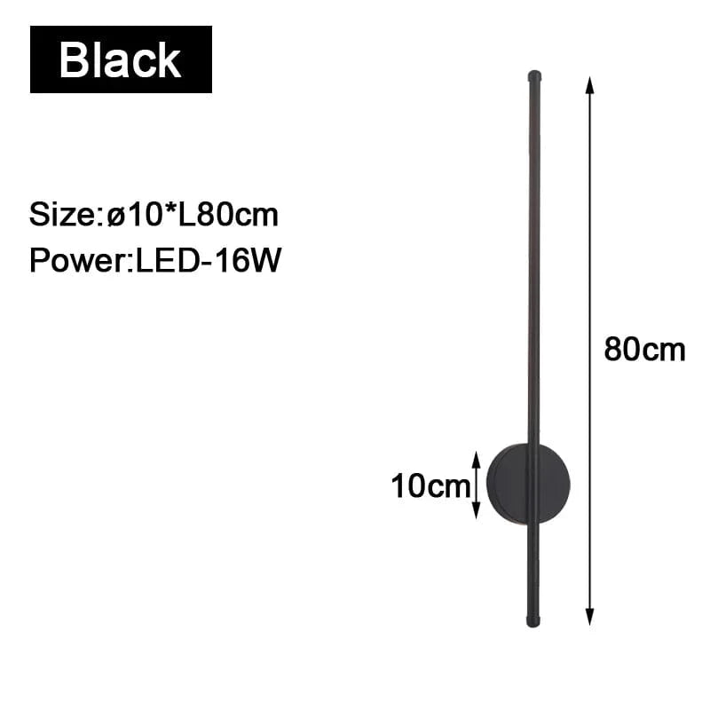 Applique murale LED d'intérieur Gold & Black | Marco Lucetti B Noir 80cm 16w / Blanc chaud