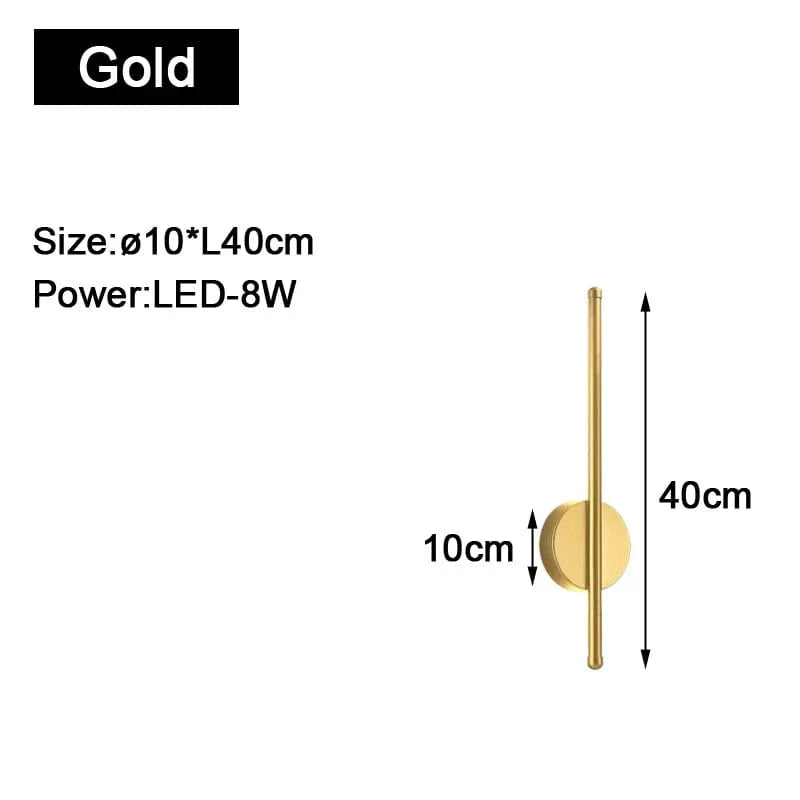 Applique murale LED d'intérieur Gold & Black | Marco Lucetti B Or 40cm 8w / Blanc chaud