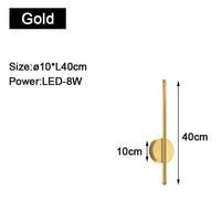 Applique murale LED d'intérieur Gold & Black | Marco Lucetti B Or 40cm 8w / Blanc chaud