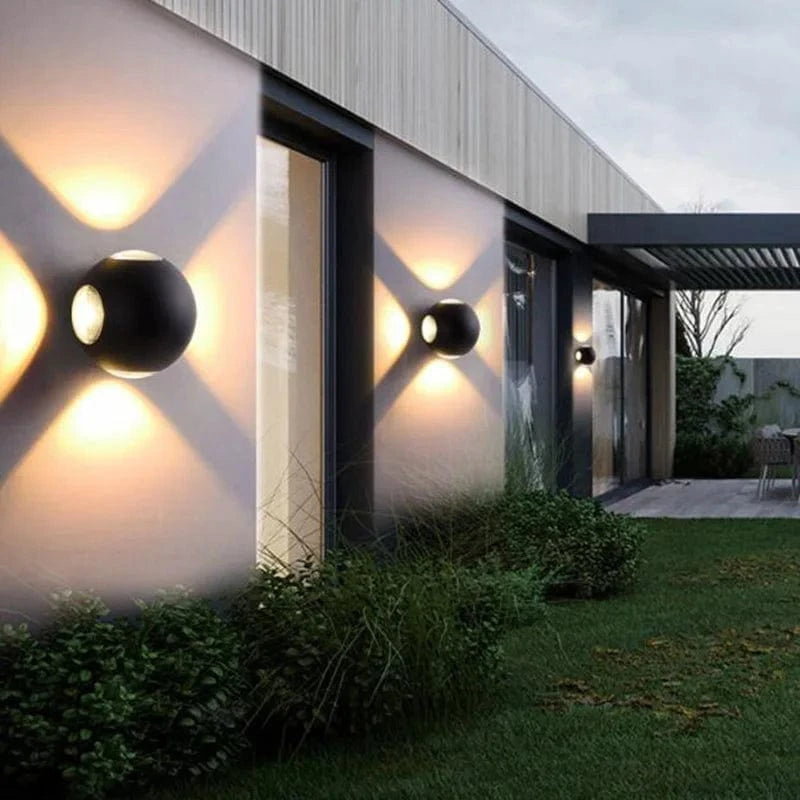 Applique murale LED de jardin étanche - Design 4 côtés | Marco Lucetti