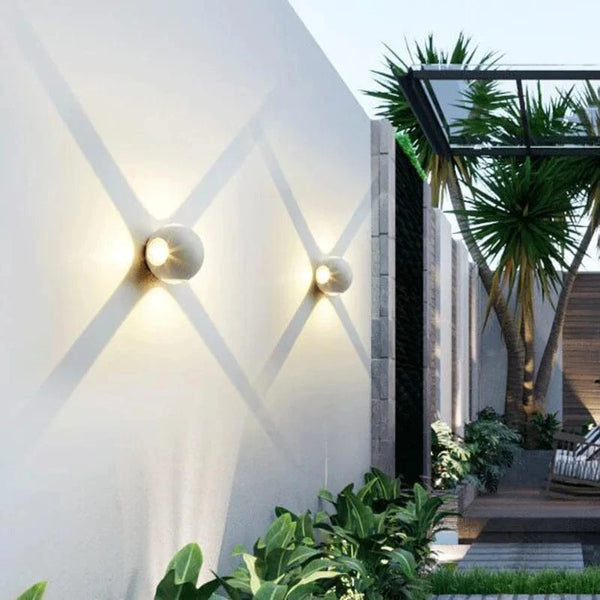 Applique murale LED de jardin étanche - Design 4 côtés | Marco Lucetti