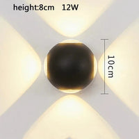 Applique murale LED de jardin étanche - Design 4 côtés | Marco Lucetti Noir / Rouge