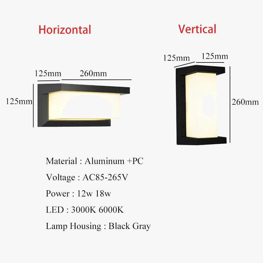 Applique murale LED de jardin IP65 - Éclairage extérieur étanche | Marco Lucetti
