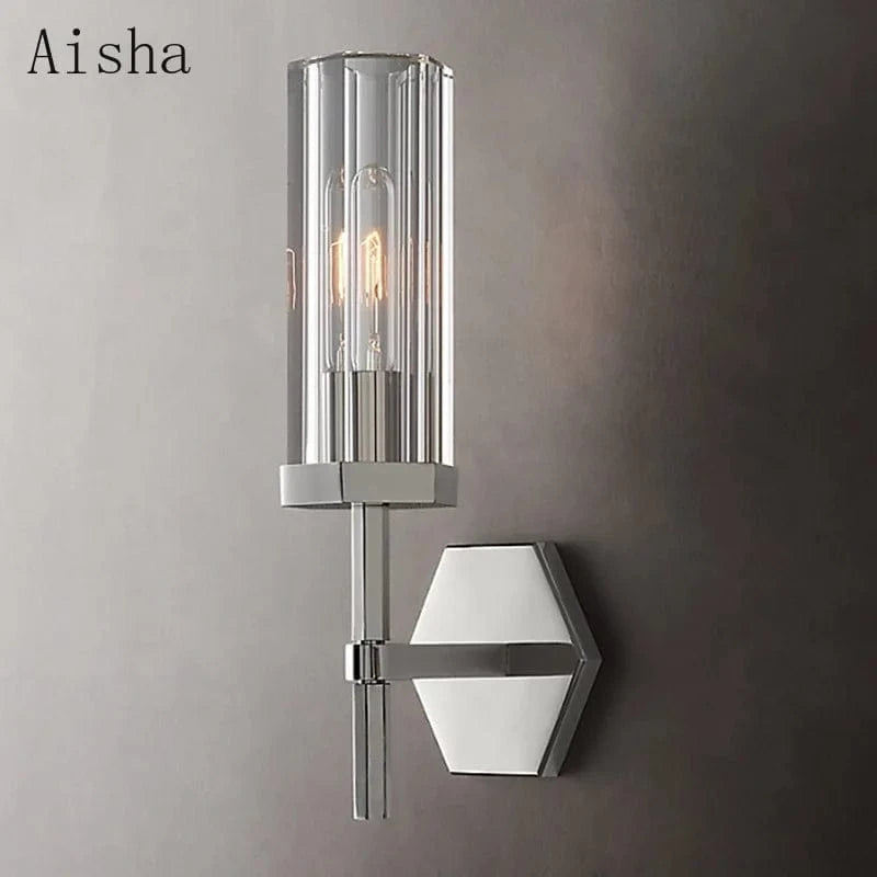 Applique murale LED de luxe américaine "Éclat Cristal" en métal doré | Marco Lucetti