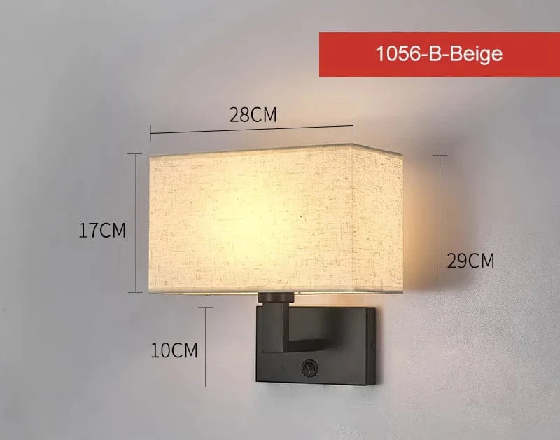 Applique murale Led de luxe avec abat-jour en tissu | Marco Lucetti 1056 1 / Gradation tricolore | 11-15W