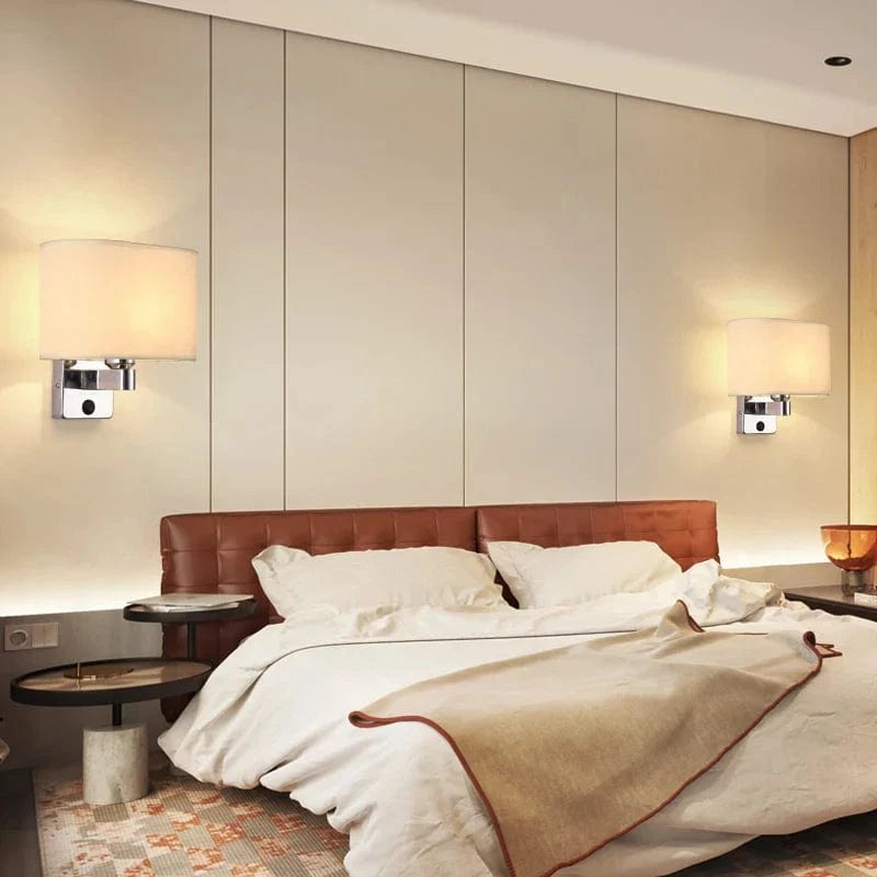 Applique murale Led de luxe avec abat-jour en tissu | Marco Lucetti
