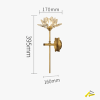 Applique murale LED de luxe en cristal en forme de lotus | Marco Lucetti