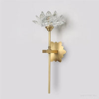 Applique murale LED de luxe en cristal en forme de lotus | Marco Lucetti