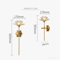 Applique murale LED de luxe en cristal Lotus Chinois créatif | Marco Lucetti