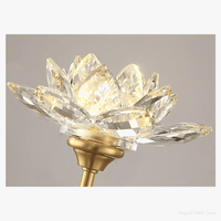 Applique murale LED de luxe en cristal Lotus Chinois créatif | Marco Lucetti