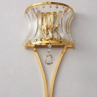 Applique murale LED de luxe en cristal noir et doré | Marco Lucetti