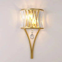 Applique murale LED de luxe en cristal noir et doré | Marco Lucetti