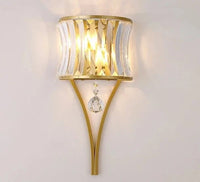 Applique murale LED de luxe en cristal noir et doré | Marco Lucetti Or / Lumière chaude