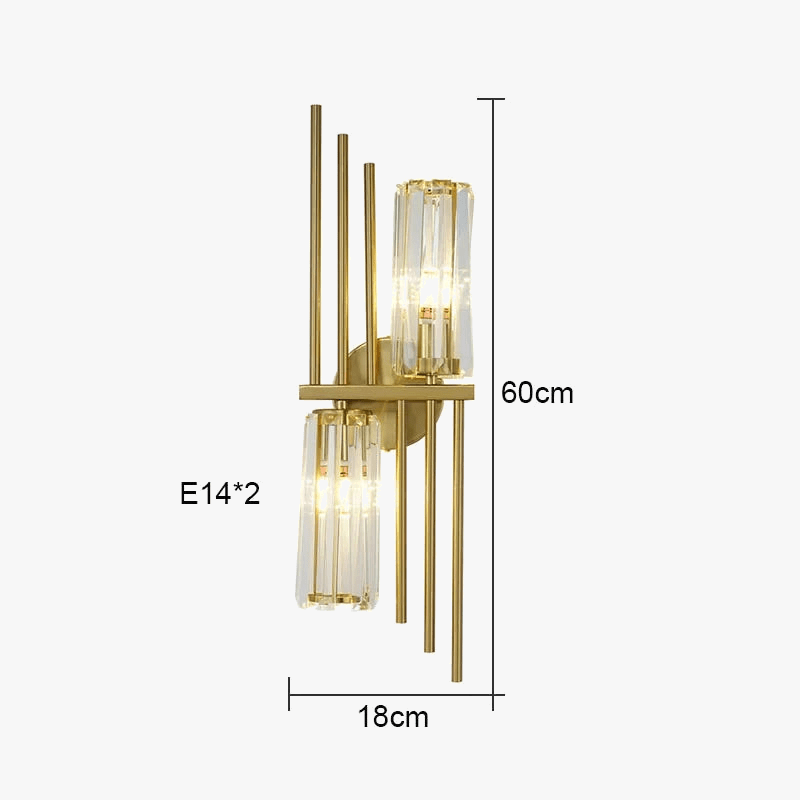 Applique murale LED de luxe en cristal postmoderne | Marco Lucetti