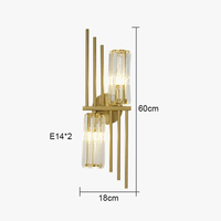 Applique murale LED de luxe en cristal postmoderne | Marco Lucetti