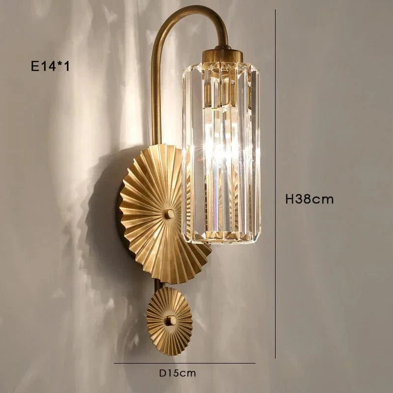 Applique murale LED de luxe en cristal postmoderne | Marco Lucetti F / Blanc froid