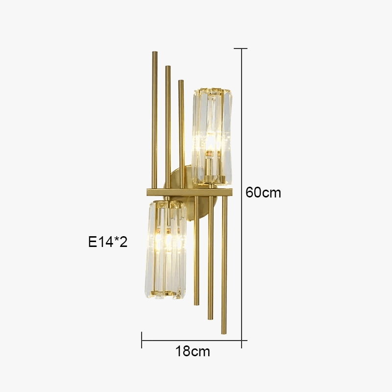 Applique murale LED de luxe en cristal - Style post-moderne | Marco Lucetti