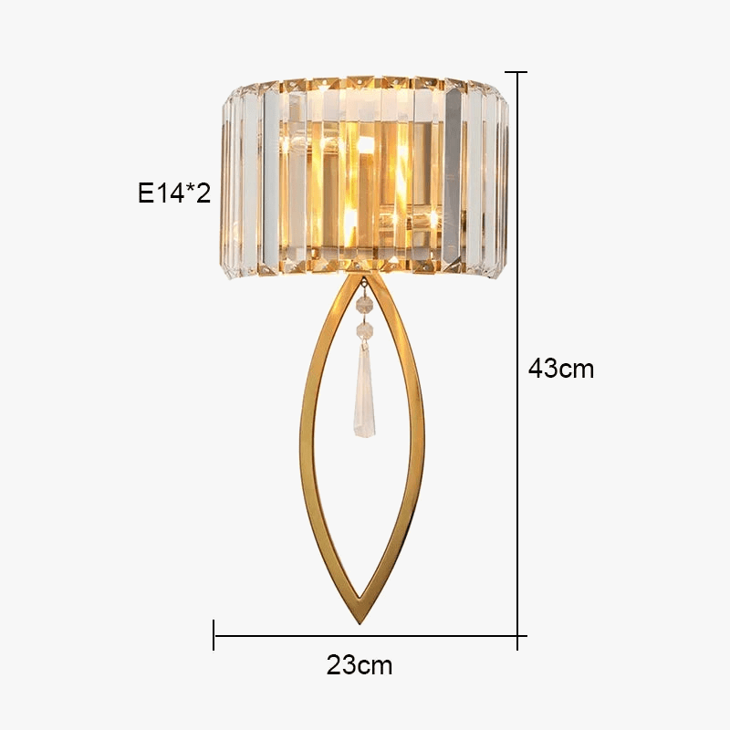 Applique murale LED de luxe en cristal - Style post-moderne | Marco Lucetti