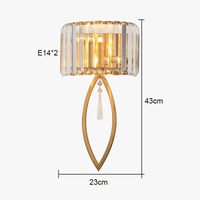 Applique murale LED de luxe en cristal - Style post-moderne | Marco Lucetti