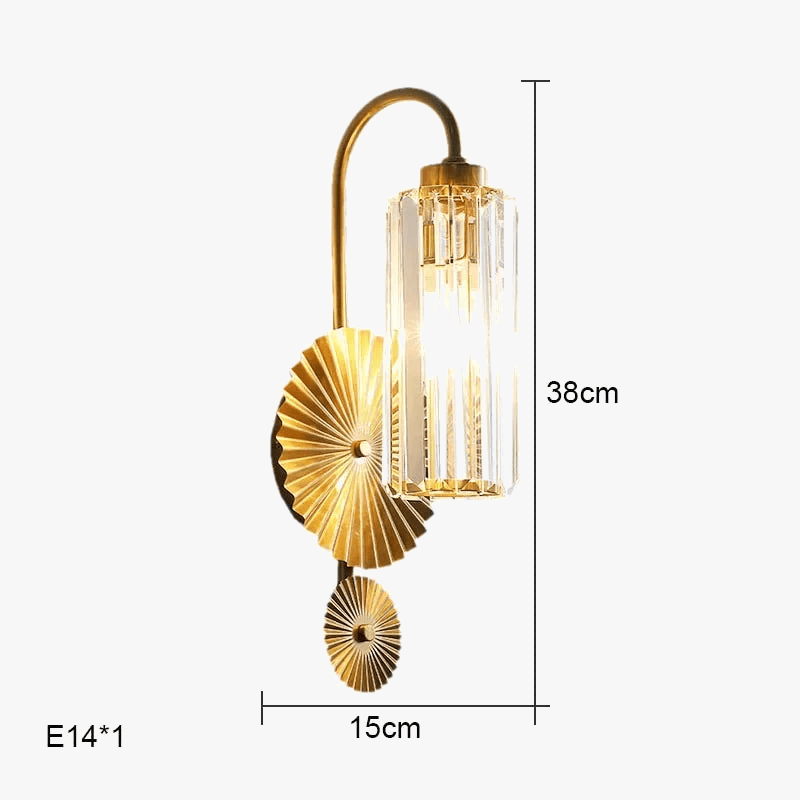 Applique murale LED de luxe en cristal - Style post-moderne | Marco Lucetti