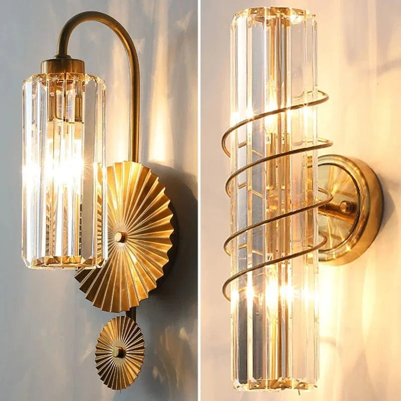 Applique murale LED de luxe en cristal - Style post-moderne | Marco Lucetti