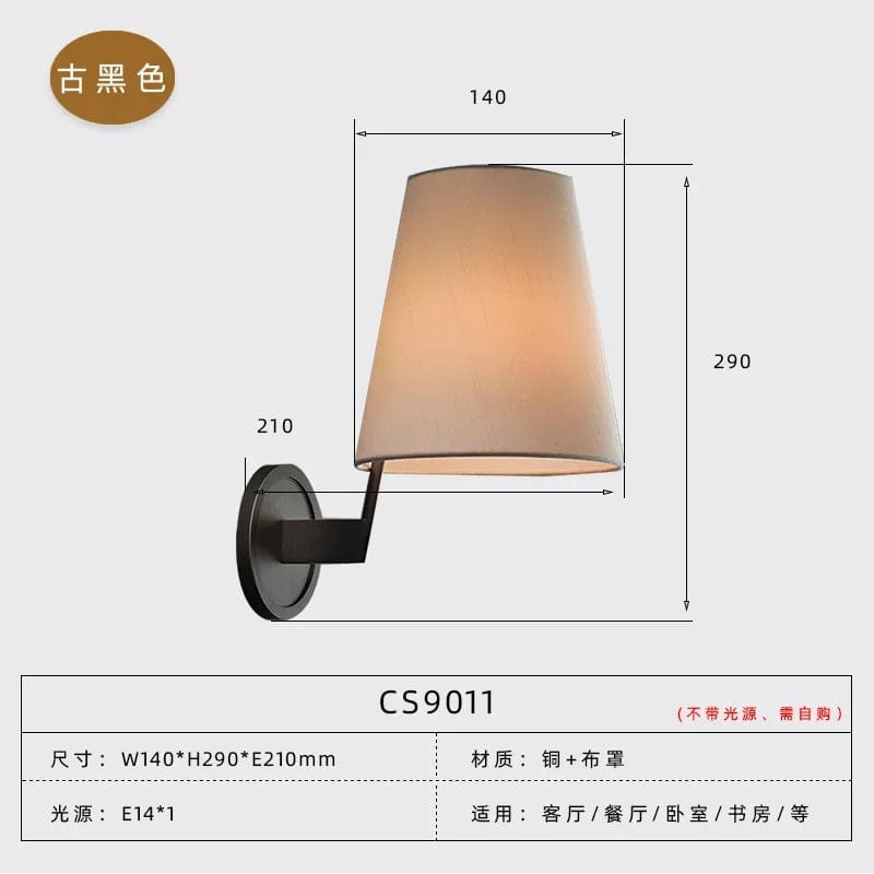 Applique Murale LED de Luxe en Cuivre avec Miroir Tissu | Marco Lucetti