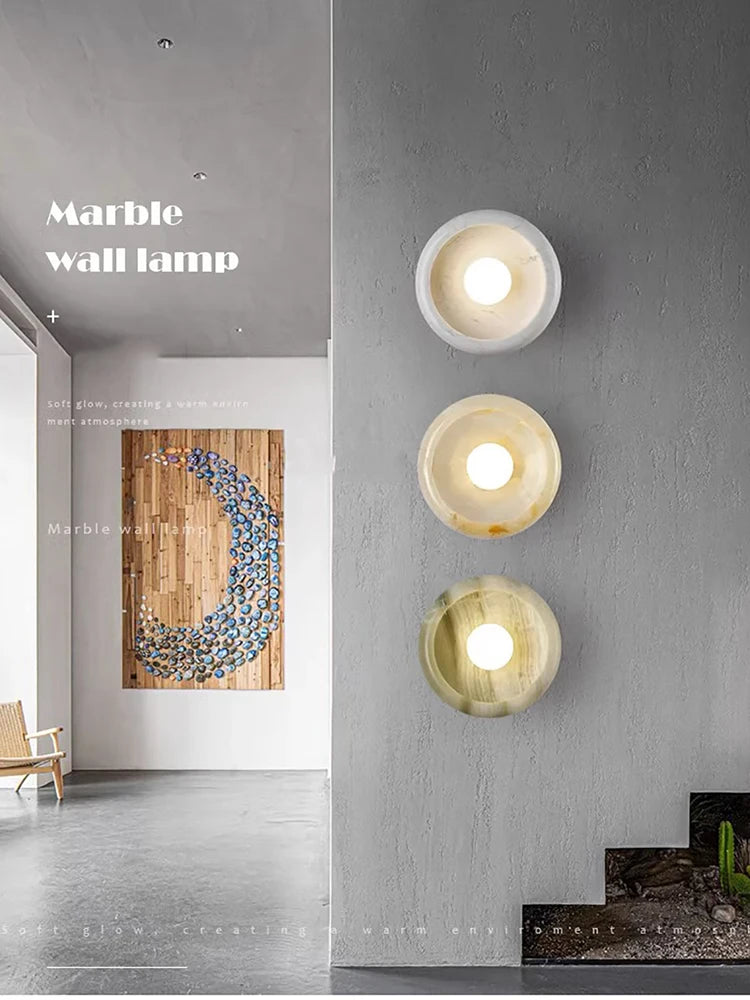 Applique murale LED Luxe en Jade pour Hôtel de Prestige