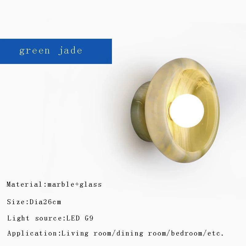 Applique murale LED Luxe en Jade pour Hôtel de Prestige