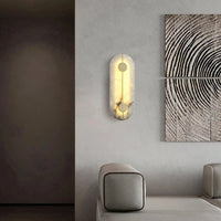 Applique Murale LED de Luxe en Marbre et Cuivre Doré | Marco Lucetti