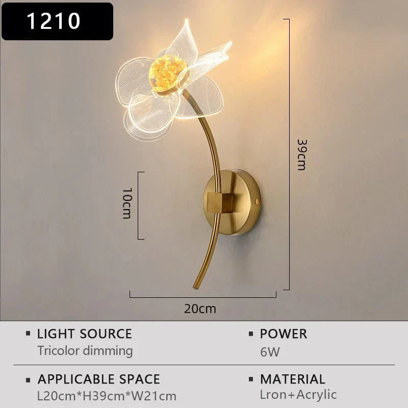 Applique murale LED de luxe "Fleur Enchantée" | Marco Lucetti 1210