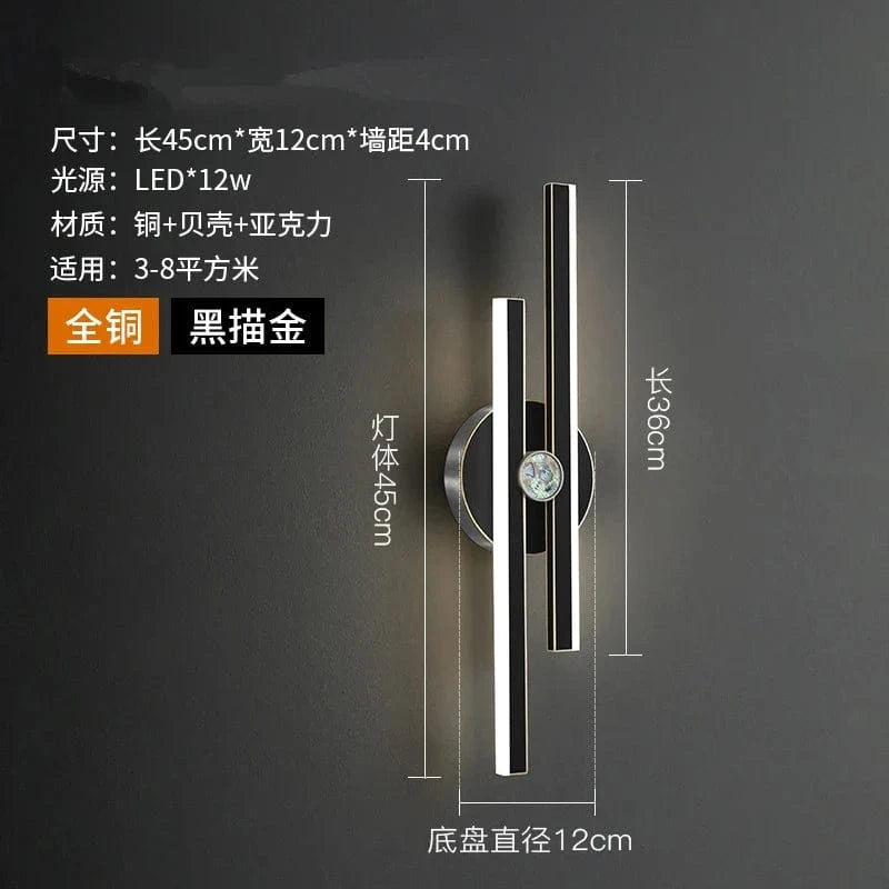 Applique Murale LED de Luxe Nordique Creative Sans Câblage - Style Premium | Marco Lucetti Tapez B / Lumière trichromatique