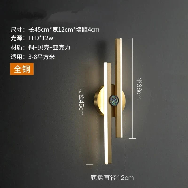 Applique Murale LED de Luxe Nordique Creative Sans Câblage - Style Premium | Marco Lucetti Type A / Lumière trichromatique