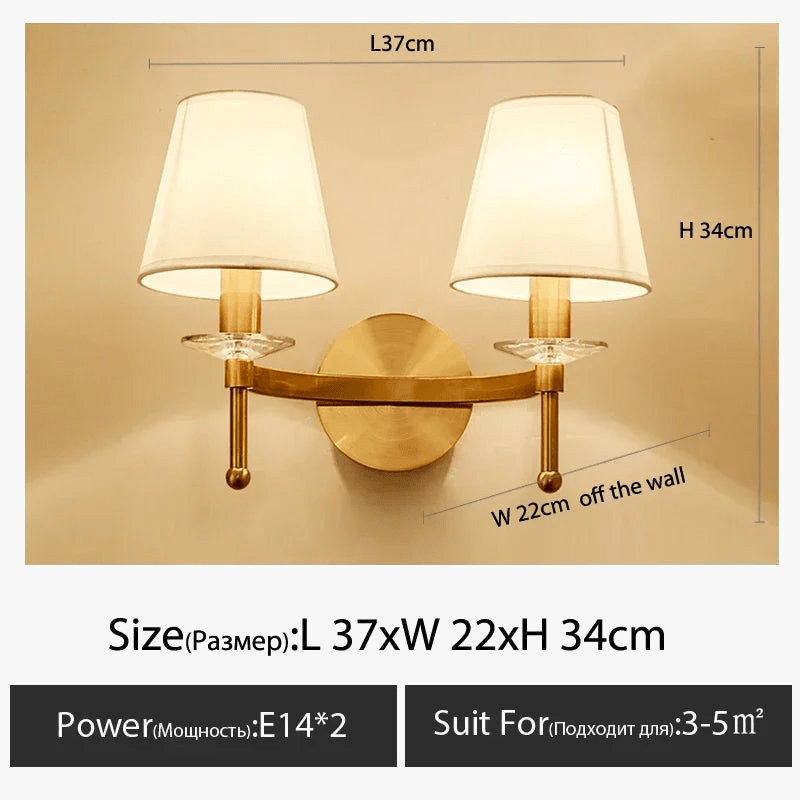 Applique murale LED de style européen pour hôtel de luxe | Marco Lucetti