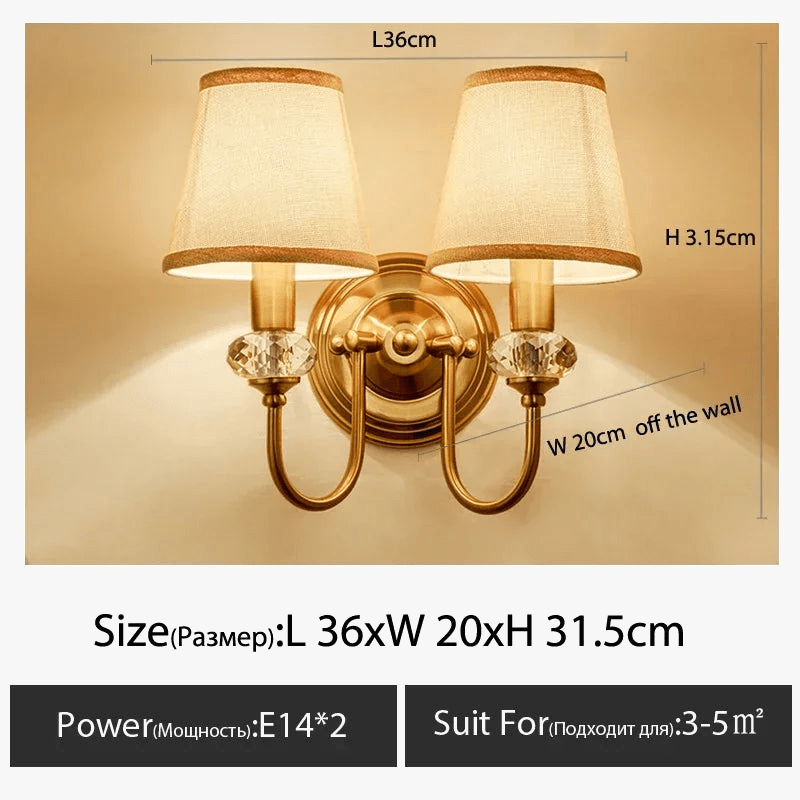 Applique murale LED de style européen pour hôtel de luxe | Marco Lucetti