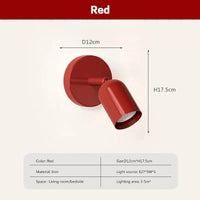 Applique Murale LED de Style Nordique Minimaliste et Rotatif Unique | Marco Lucetti LWL153 Rouge / Pas d&#39;ampoule