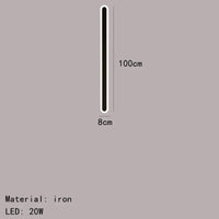 Applique Murale LED Décorative en Aluminium Acrylique - Polyvalente et Élégante | Marco Lucetti 100 cm-noir / Lumière blanche