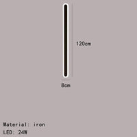 Applique Murale LED Décorative en Aluminium Acrylique - Polyvalente et Élégante | Marco Lucetti 120cm-Noir / Lumière chaude