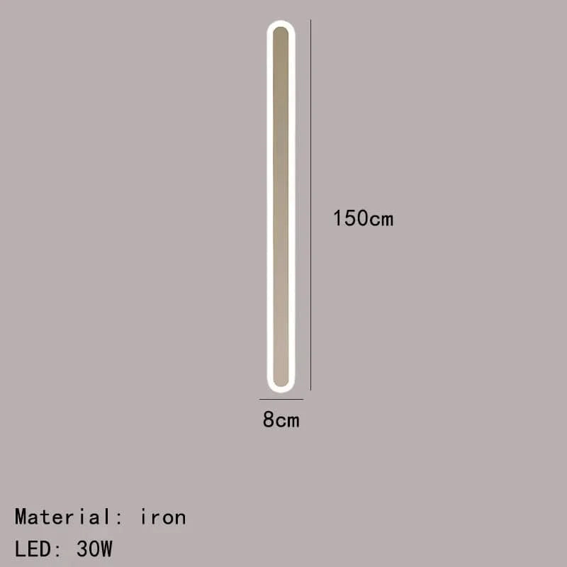 Applique Murale LED Décorative en Aluminium Acrylique - Polyvalente et Élégante | Marco Lucetti 150cm-Blanc / Lumière chaude