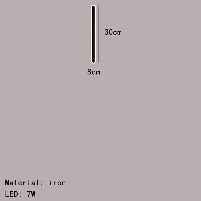 Applique Murale LED Décorative en Aluminium Acrylique - Polyvalente et Élégante | Marco Lucetti 30 cm-noir / Lumière chaude