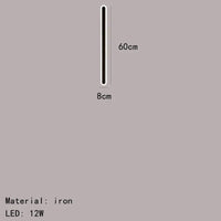 Applique Murale LED Décorative en Aluminium Acrylique - Polyvalente et Élégante | Marco Lucetti 60cm-Noir / Intensité variable