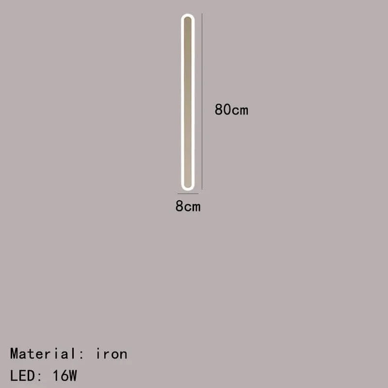 Applique Murale LED Décorative en Aluminium Acrylique - Polyvalente et Élégante | Marco Lucetti 80cm-Blanc / Lumière blanche