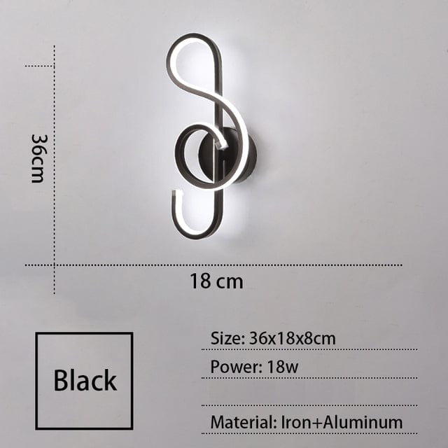 Applique murale LED design Atticus. | Marco Lucetti A - Noir / Chaude